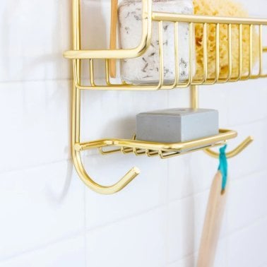 Better Houseware Rustproof Extra-Large Shower Caddy (Gold)