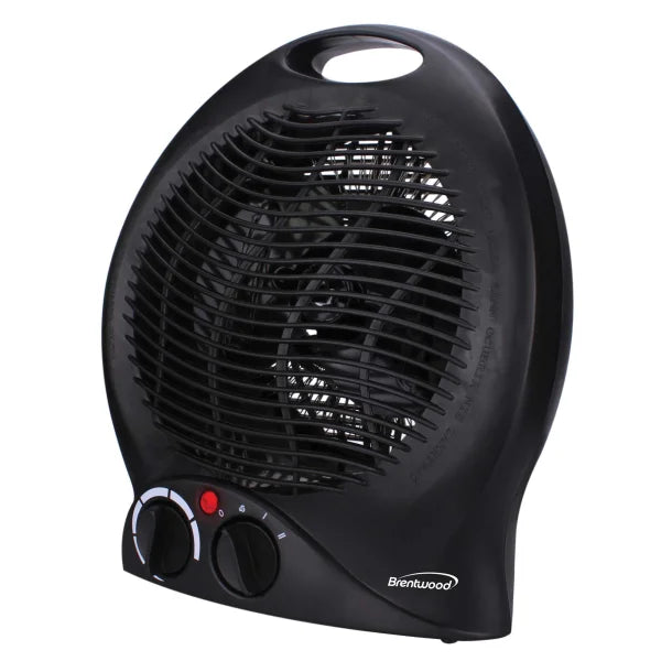 Brentwood® Kool Zone 1,500-Watt-Max Portable Electric Space Heater and Fan, Black