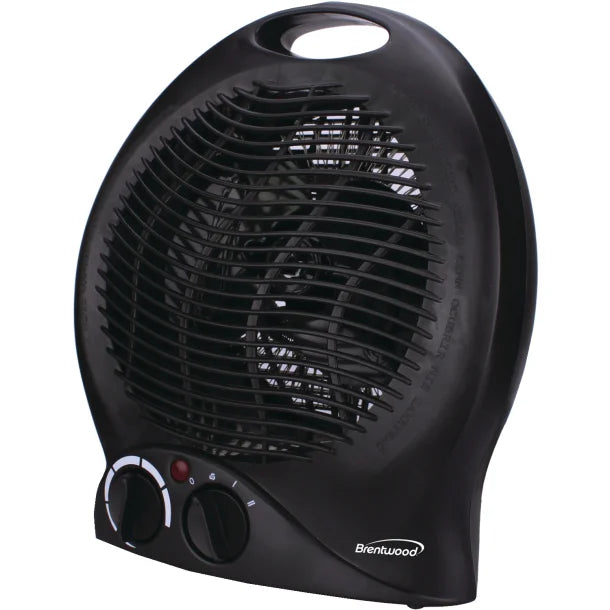 Brentwood® Kool Zone 1,500-Watt-Max Portable Electric Space Heater and Fan, Black