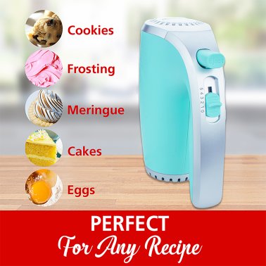 Brentwood® Lightweight 5-Speed 150-Watt Electric Hand Mixer (Blue)
