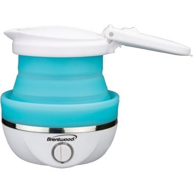 Brentwood® .85-Quart Dual-Voltage Collapsible Travel Kettle (Blue)