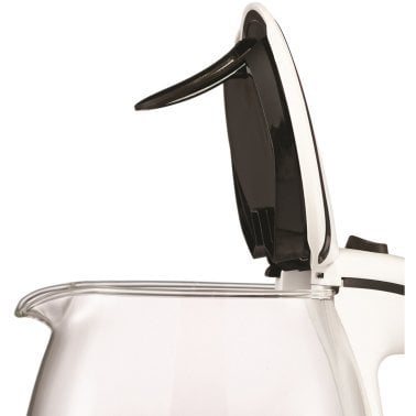Brentwood® 1,100-Watt 1.8-Qt. 7-Cup Cordless Tempered-Glass Electric Kettle with Auto Shut-off (White)