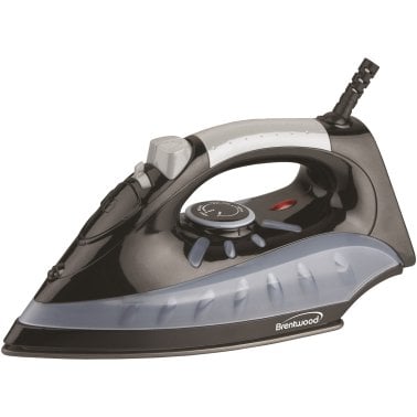 Brentwood® Full-Size Nonstick Steam Iron (Black)