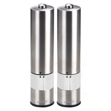 Brentwood® Electric Blue LED Stainless Steel Salt and Pepper Adjustable Ceramic Grinders