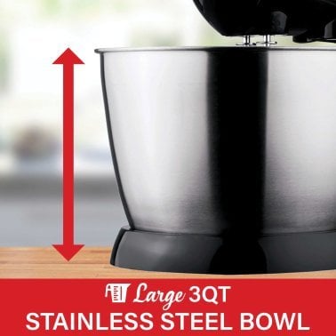 Brentwood® 5-Speed + Turbo Electric Stand Mixer with Bowl (Black)