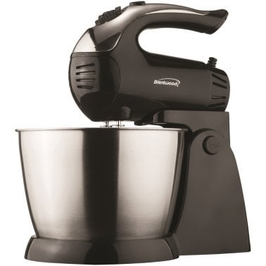 Brentwood® 5-Speed + Turbo Electric Stand Mixer with Bowl (Black)