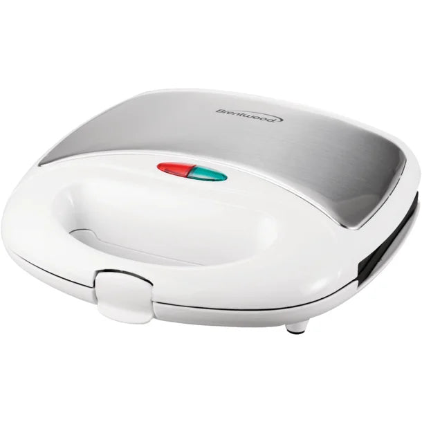 Brentwood® Nonstick Compact Dual Sandwich Maker (White)