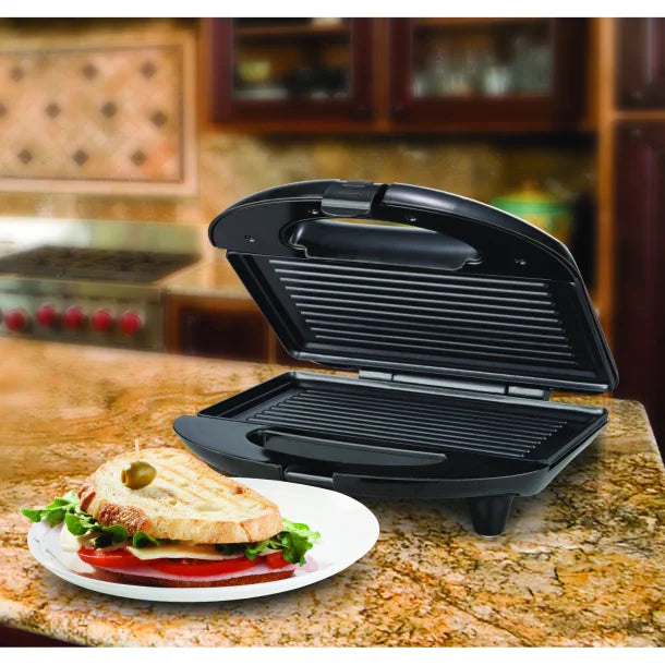 Brentwood® Nonstick Panini Press & Sandwich Maker (Black)