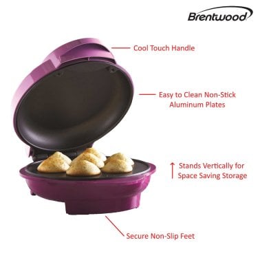 Brentwood® Just For Fun Electric 7-Hole Nonstick Mini Cupcake Maker