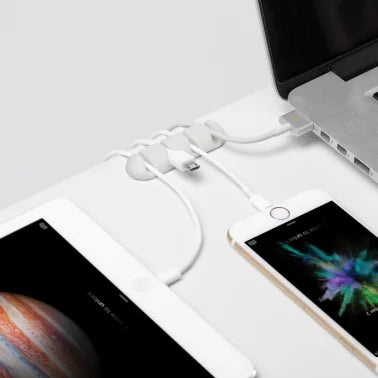 Bluelounge® CableDrop® Multi Multiple-Cable Router Clips, 2 Count (White)