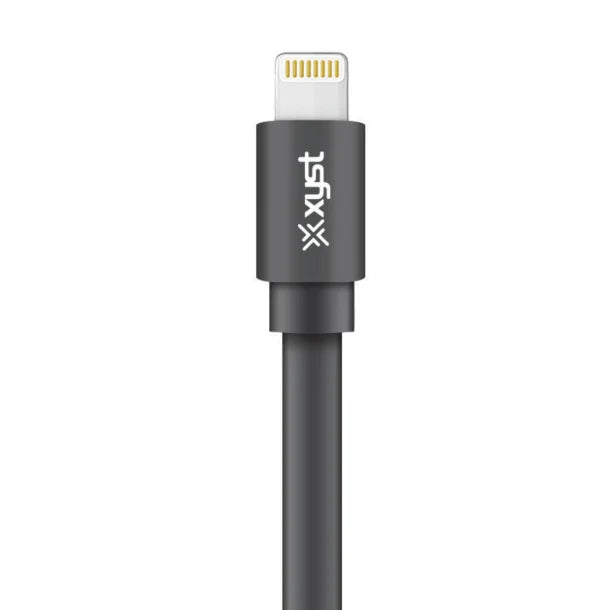 XYST™ Charge and Sync USB to Lightning® Flat Cable, 4 Ft. (Black)