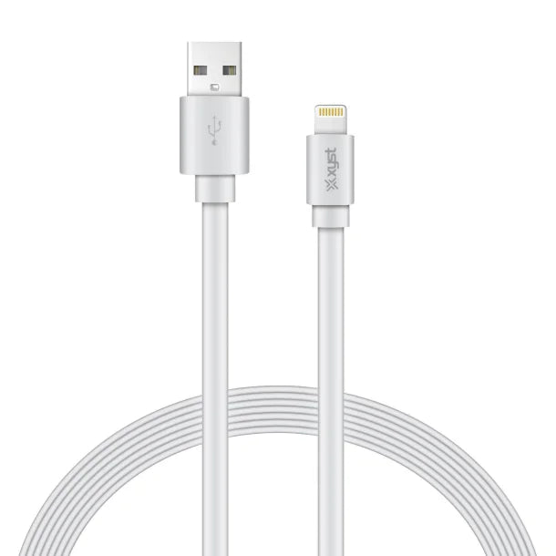 XYST™ Charge and Sync USB to Lightning® Flat Cable, 4 Ft. (White)