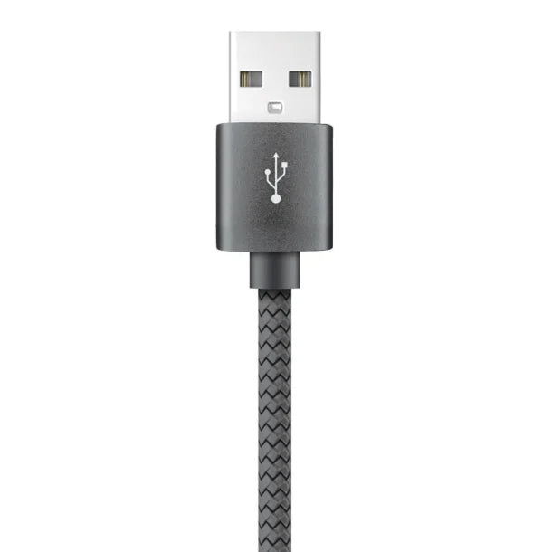 XYST™ Charge and Sync USB to USB-C® Braided Cable, 10 Ft. (Black)