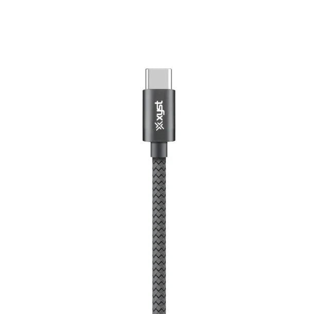 XYST™ Charge and Sync USB to USB-C® Braided Cable, 10 Ft. (Black)