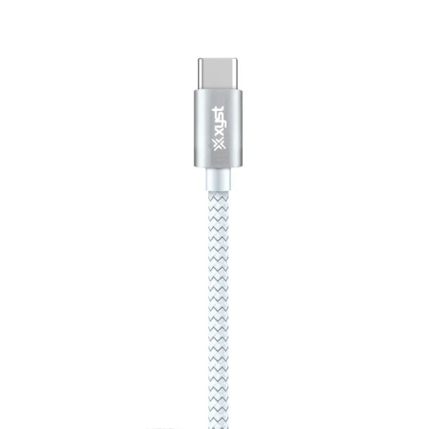 XYST™ Charge and Sync USB to USB-C® Braided Cable, 10 Ft. (White)