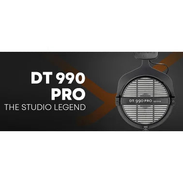 beyerdynamic® DT 990 PRO 250-Ohm Over-Ear Open-Back Studio Headphones, Black and Silver