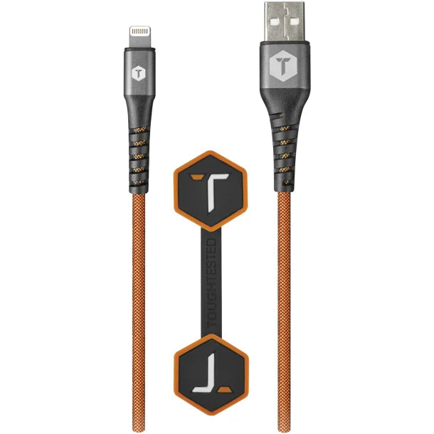 ToughTested® PRO Armor Weave Lightning® to USB Cable with Slim Tip, 8-Ft.