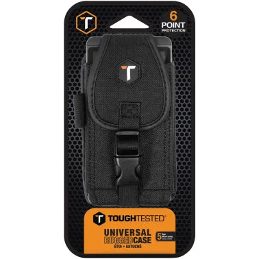 ToughTested® Universal Rugged Pouch with Belt Clip, Black