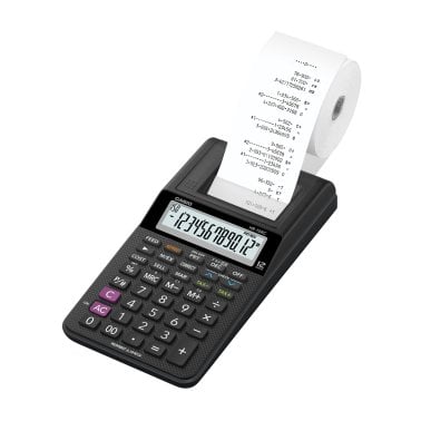 CASIO® HR-10RC Portable Printing Calculator, 12 Digits, with Adapter, Black