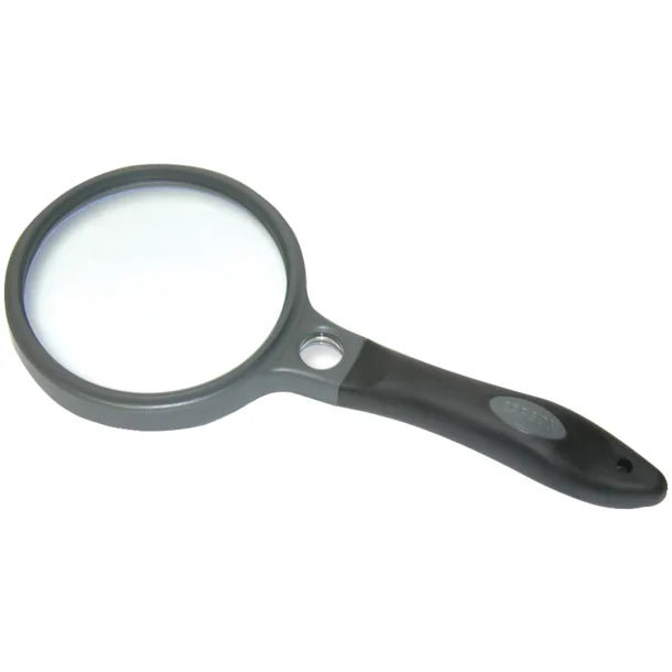 CARSON® SureGrip™ 2x Soft-Grip Magnifier with 11.5x Spot Lens