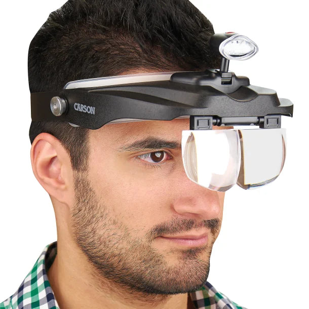 CARSON® MagniVisor™ Deluxe LED Head Visor Magnifier