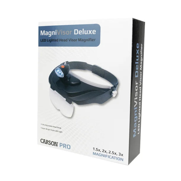 CARSON® MagniVisor™ Deluxe LED Head Visor Magnifier