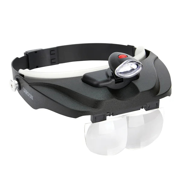 CARSON® MagniVisor™ Deluxe LED Head Visor Magnifier