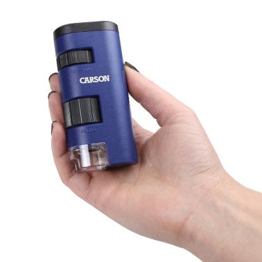 CARSON® PocketMicro™ 20x to 60x LED Lighted Zoom Field Microscope with Aspheric Lens System