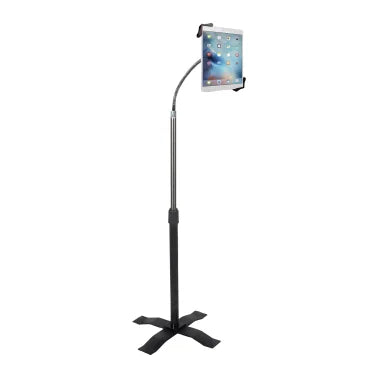 CTA Digital® Height-Adjustable Gooseneck Floor Stand for 7-In. to 13-In. Tablets