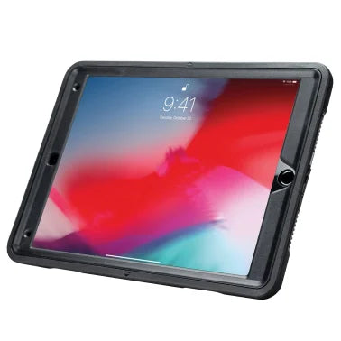 CTA Digital® Protective Case with Built-in 360º Rotatable Grip Kickstand for iPad® (Black)