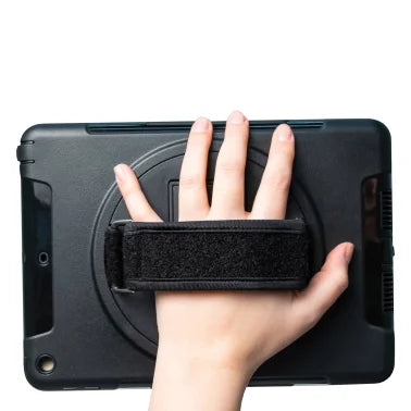 CTA Digital® Protective Case with Built-in 360º Rotatable Grip Kickstand for iPad® (Black)