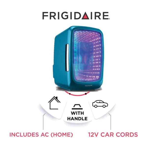 Frigidaire® 6-Can Retro Gaming Light-up Portable Beverage Mini Fridge, EFMIS179 (Blue)