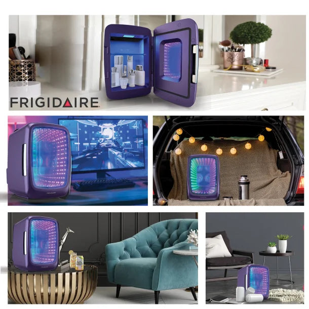 Frigidaire® 6-Can Retro Gaming Light-up Portable Beverage Mini Fridge, EFMIS179 (Purplehaze)