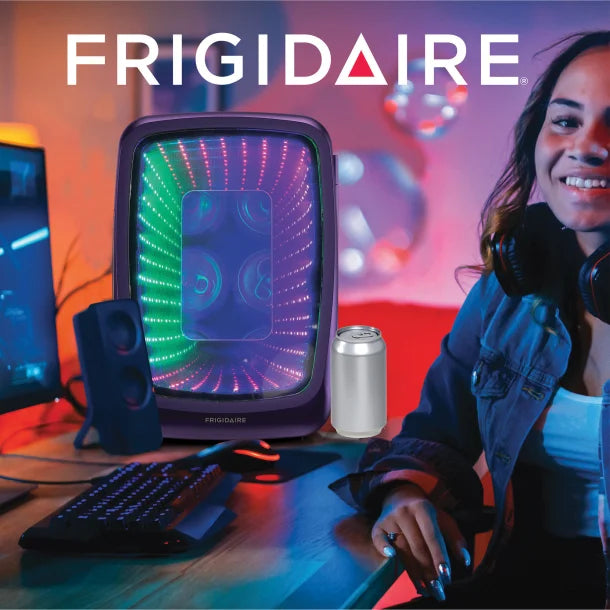 Frigidaire® 6-Can Retro Gaming Light-up Portable Beverage Mini Fridge, EFMIS179 (Purplehaze)