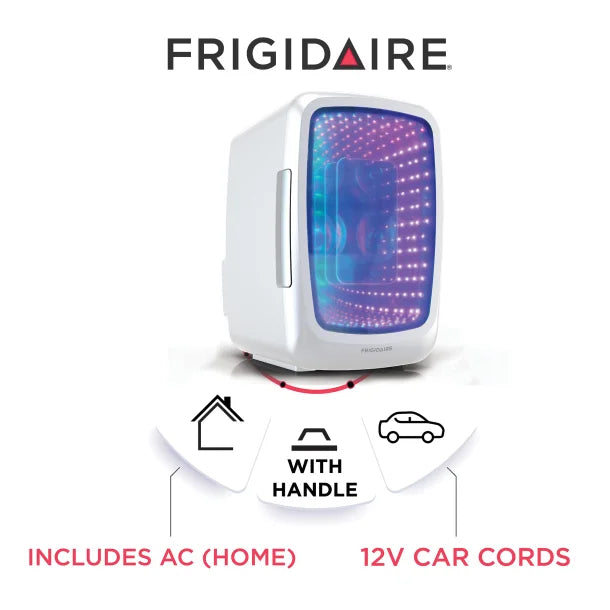 Frigidaire® 6-Can Retro Gaming Light-up Portable Beverage Mini Fridge, EFMIS179 (White)