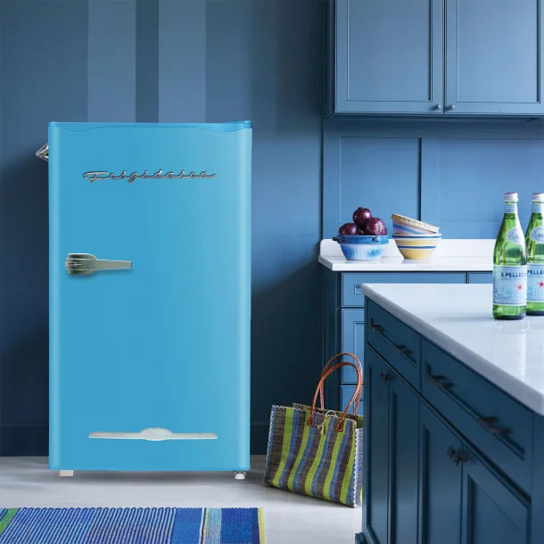 Frigidaire® 3.2-Cu.-Ft. 65-Watt Retro Bar Fridge with Side Bottle Opener (Blue)