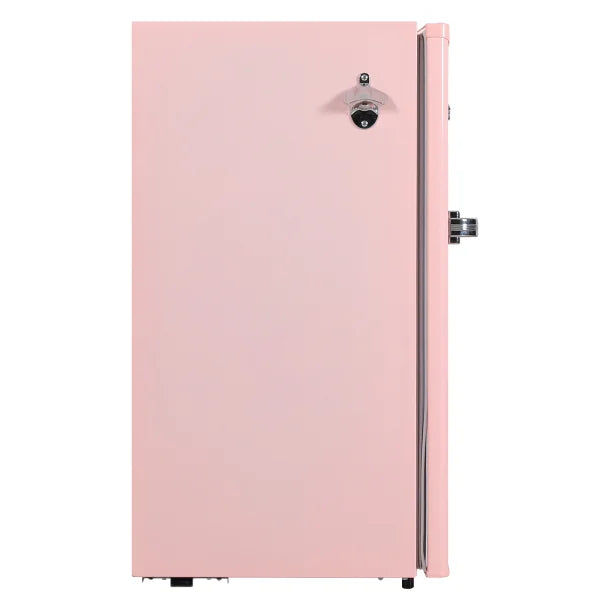 Frigidaire® 3.2-Cu.-Ft. 65-Watt Retro Bar Fridge with Side Bottle Opener (Pink)