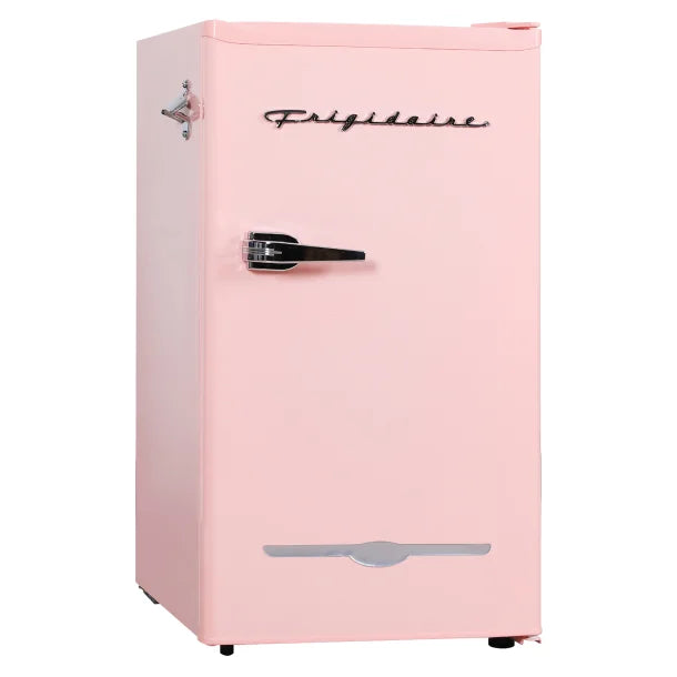 Frigidaire® 3.2-Cu.-Ft. 65-Watt Retro Bar Fridge with Side Bottle Opener (Pink)