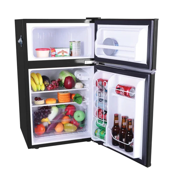 Frigidaire® 3.2-Cu Ft. 2-Door Retro Compact Bar Fridge with Freezer and Side Bottle Opener, EFR840 (Black)