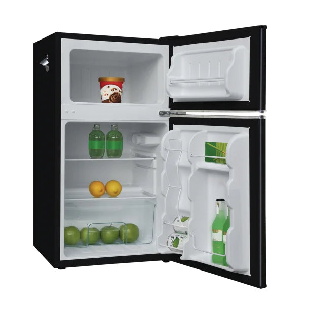 Frigidaire® 3.2-Cu Ft. 2-Door Retro Compact Bar Fridge with Freezer and Side Bottle Opener, EFR840 (Black)