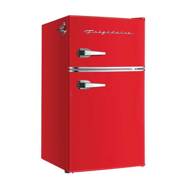 Frigidaire® 3.2-Cu Ft. 2-Door Retro Compact Bar Fridge with Freezer and Side Bottle Opener, EFR840 (Red)