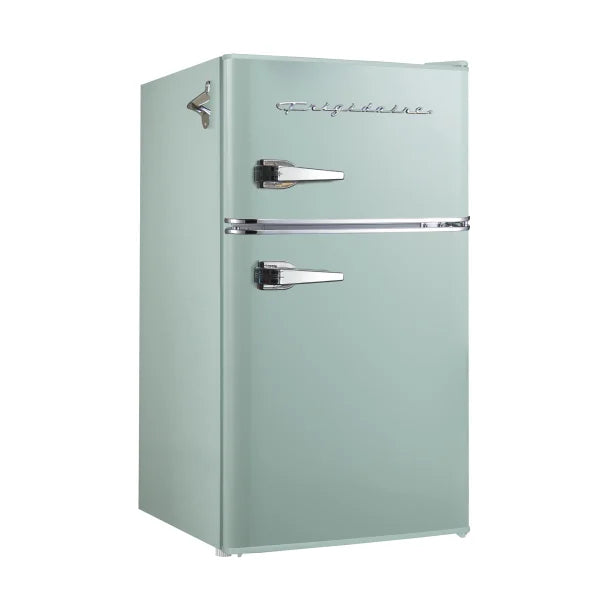 Frigidaire® 3.2-Cu Ft. 2-Door Retro Compact Bar Fridge with Freezer and Side Bottle Opener, EFR840 (Mint)