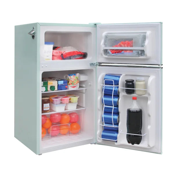 Frigidaire® 3.2-Cu Ft. 2-Door Retro Compact Bar Fridge with Freezer and Side Bottle Opener, EFR840 (Mint)