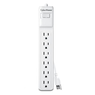 CyberPower® MP1073SS 2-Pack of Essential Surge-Protector 6-Outlet Power Strips, 2-Foot Cord