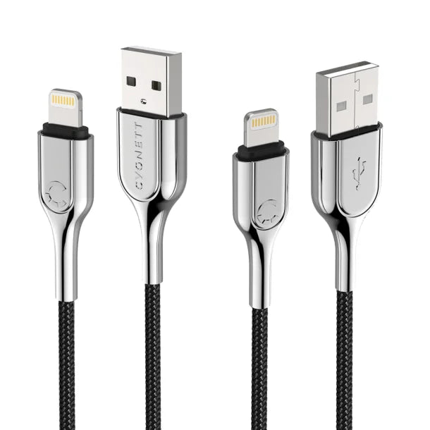 Cygnett® Armored Lightning® to USB-A Charge and Sync Cable (3.28 Ft.; Black)