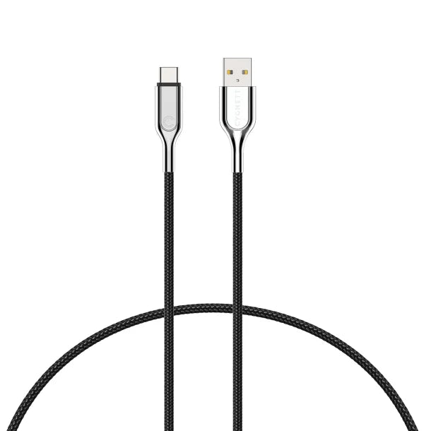 Cygnett® Armored 2.0 USB-C® to USB-A Charge and Sync Cable (Black)