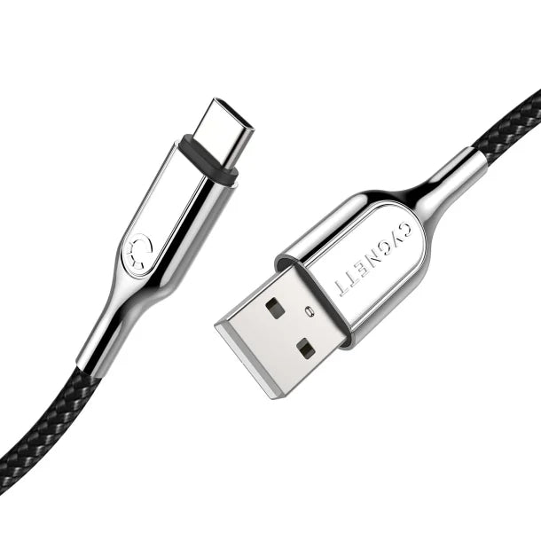 Cygnett® Armored 2.0 USB-C® to USB-A Charge and Sync Cable (Black)