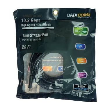 DataComm Electronics TrueStream Pro 10.2 Gbps High-Speed HDMI® Active Cable with Ethernet (20 Ft.)