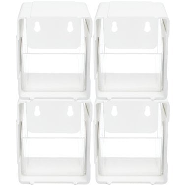 Deflecto® Tilt Bin® Interlocking Storage Organizer, 4 pk