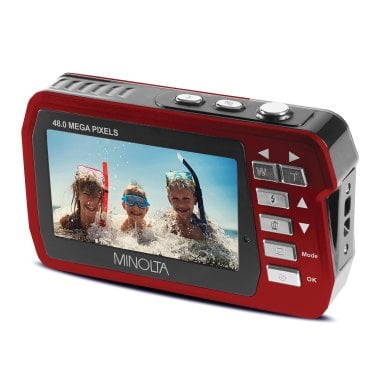 Minolta® 48.0-Megapixel Waterproof Digital Camera (Red)